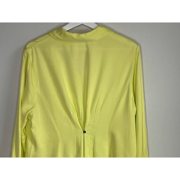 Soft Surrounding Long Sleeve Collared Neck Button-Up Shirt Womens Size PL Yellow - Picture 7 of 8